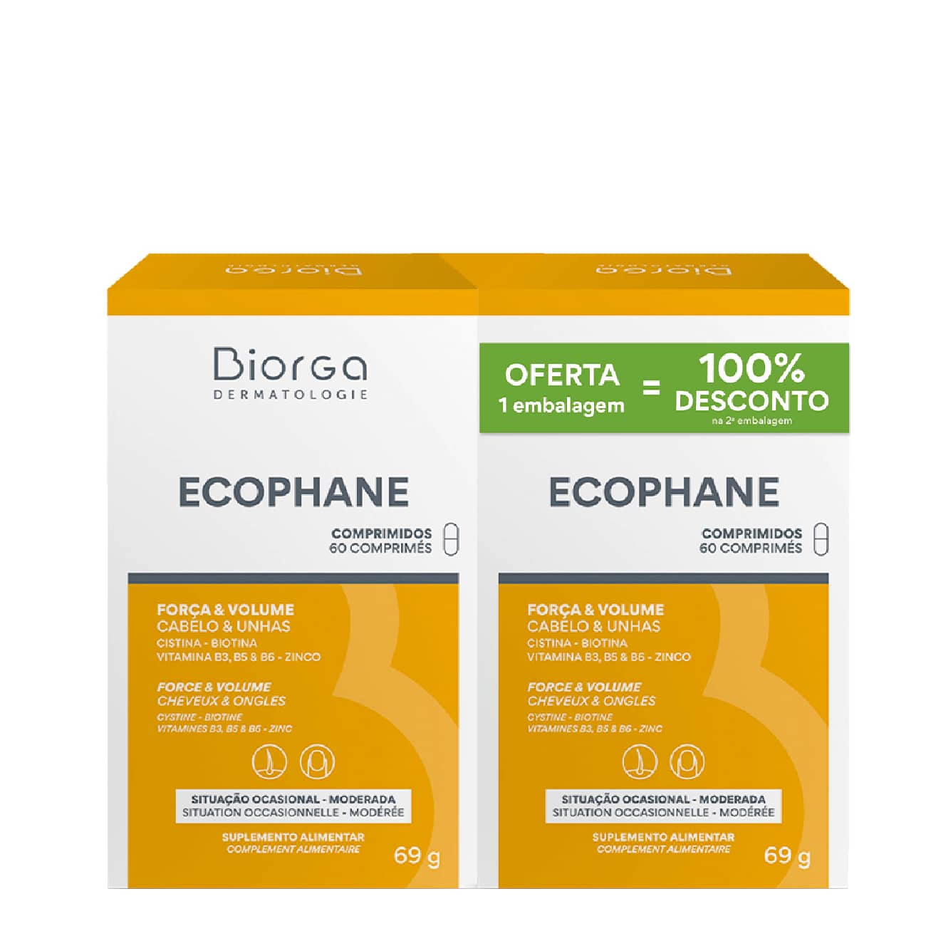 Ecophane Fortificante Duo Cabelos e Unhas 2x60unid.