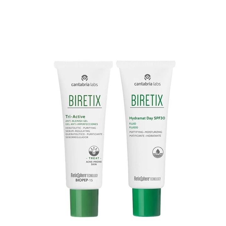 Biretix Pack Tri-Active Gel 50ml Oferta Hydramat Day SPF30 50ml