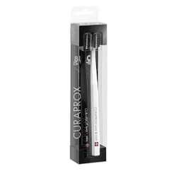 Curaprox Black Is White Escovas Dentes Duo Branca+Preta 2un