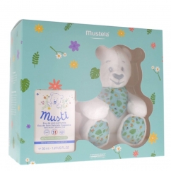 Mustela Baby Musti Coffret Água Perfumada oferta Urso Folhas