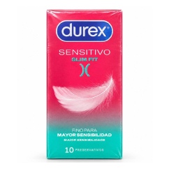 Durex Sensitivo Suave Slim Fit Preservativos 10unid.