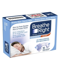 Breathe Right Tiras Nasais Transparentes Tamanho Grande 10unid.