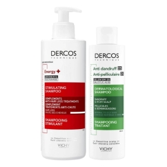 Vichy Dercos Pack Duplo Shampoo Energizante + Shampoo Anticaspa Oleosa