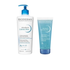 Bioderma Atoderm Creme Ultra 500ml + Bioderma Atoderm Gel de Banho Suavizante 200ml