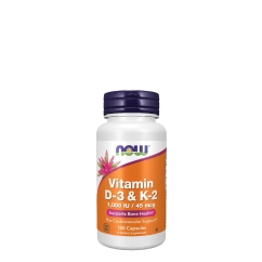 Now Vitamin D3 1000 U.I. + Vitamin K2 45mcg Cápsulas Vegetais 120un.