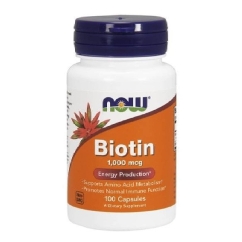 Now Biotina Vitamina H 1000mcg Cápsulas Vegetais 100un.
