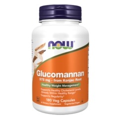 Now Glucomannan 575mg Cápsulas 180un.