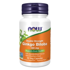 Now Ginkgo Biloba 120mg Cápsulas Vegetais 50un.