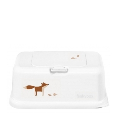 Funkybox Original Porta Toalhitas Raposa Cor Branco