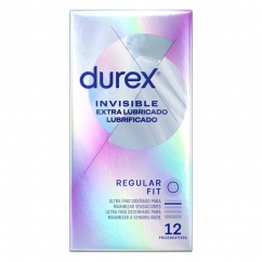 Durex Invisible Extra Lubrificado Preservativos 12unid.