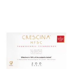 Crescina HFSC Transdermic Tratamento Completo 200 Mulher 10+10amp.