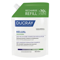 Ducray Kelual-Squanorm Shampoo Caspa Oleosa Regulador Recarga 400ml