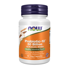 Now Probiotic-10 50 Billion Probiótico Vegan 50un.