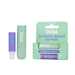 WILD Bálsamo Labial Natural Caixa e Recarga Coco e Baunilha 4.5g