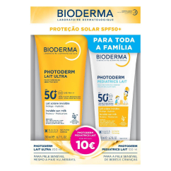 Bioderma Photoderm Pack Ultra Leite SPF50+ 200ml + Pediátrico Leite 100ml