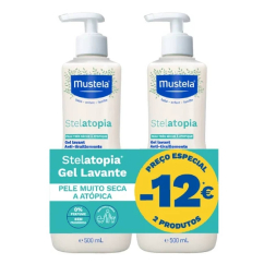 Mustela Stelatopia Gel Lavante Duo 2x500ml