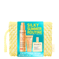 Nuxe Sun Bolsa Essenciais Rotina de Verão Sedosa Spray Creme e Òleo 150ml+50ml+50ml
