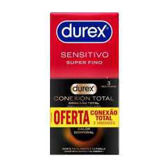 Durex Preservativos Pack Super Fino + Conexão Total 12+3un.