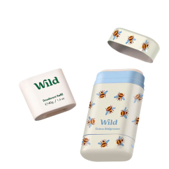 WILD Desodorizante Natural em Stick Proteção Contra Odores Caixa Abelhas + Recarga Aroma Mel e Flor de Cacto 40g