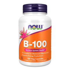 NOW Vitamin B-100 Cápsulas Complexo B Energia 100un.