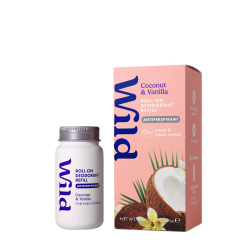 WILD Desodorizante Natural Roll-On AT Recarga Coco e Baunilha 50ml