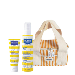 Mustela Solar Pack Spray SPF50 200ml + Leite Rosto 40ml + Oferta Saco