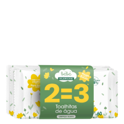 Klorane Bebé Toalhitas de Limpeza 3x60un.