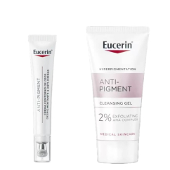 Eucerin Anti-Pigment Coffret Cuidado Iluminador Antiolheiras Creme de Olhos 15ml + Gel de Limpeza 20ml