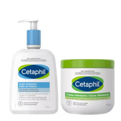 Cetaphil Creme Hidratante 450ml + Loção de Limpeza 236ml Pack