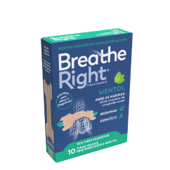Breathe Right Mentol Tiras Nasais Pequeno/Médio 10un.