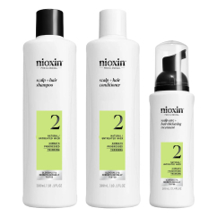 Nioxin System 2 Loyalty Kit Cabelos Finos Shampoo 300ml + Condicionador 300ml + Tratamento 100ml