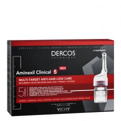 Dercos Aminexil Clinical 5 Ampolas Tratamento Antiqueda Homem 21unid.