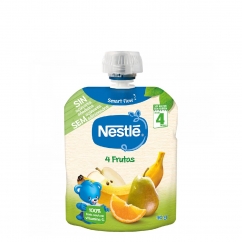 Nestlé Naturnes Pacotinho Fruta com 4 Frutas 6M+ 90gr
