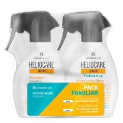Heliocare 360º Pack Familiar Fluid Spray + Pediatrics Atopic Lotion Spray