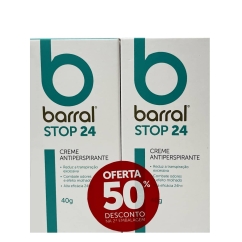 Barral Stop 24 Duo Creme Antitranspirante 2x40g