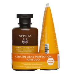 Apivita Keratin Silky Perfection Duo Shampoo + Condicionador