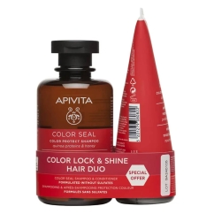 Apivita Color Lock and Shine Hair Duo Shampoo + Condicionador