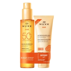 Nuxe Sun Pack Óleo Rosto e Corpo SPF50 Oferta Pós Solar