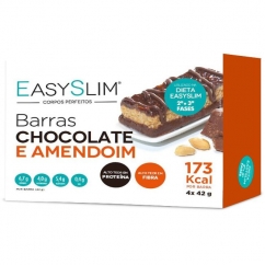 Easyslim Barras Sabor Chocolate e Amendoim 4x42gr