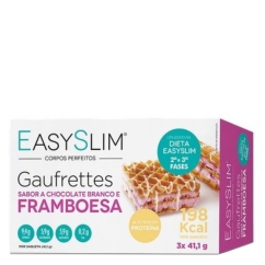 Easyslim Gaufrettes Sabor Chocolate Branco e Framboesa 3un.