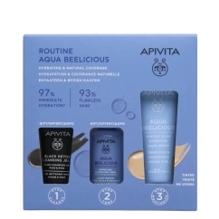 Apivita Aqua Beelicious Coffret Fluido com Cor SPF30