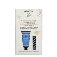 Apivita Hugs & Kisses Hypericum Coffret Reparação Mãos e Lábios