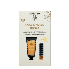 Apivita Hugs & Kisses Honey Coffret Hidratação Mãos e Lábios