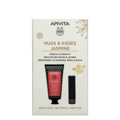 Apivita Hugs & Kisses Jasmine Coffret Embelezador Mãos e Lábios
