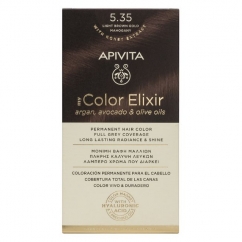 Apivita My Color Elixir Coloração Permanente Cor 5.35 Castanho Claro Dourado Mogno