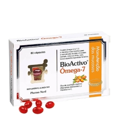 BioActivo Ómega-7 Cápsulas Manutenção das Mucosas 60un.