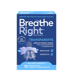 Breathe Right Tiras Nasais Transparentes Tamanho Grande 10unid.