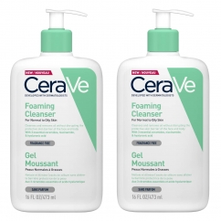Cerave Foaming Cleanser Duo Gel Espuma de Limpeza Purificante 2x473ml