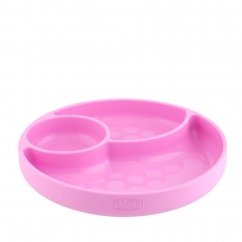 Chico Prato Silicone com Divisórias 12m+ 1un Rosa