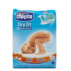 Chicco Dry Fit Extra Large T6 Fraldas 16-30kg 14unid.